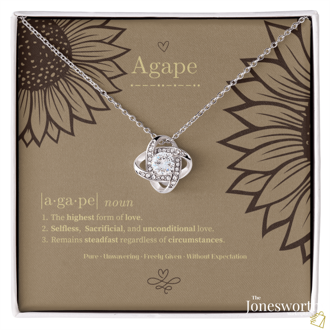 Agape Love Knot Necklace – The Highest Form of Love | Meaningful Gift for Her