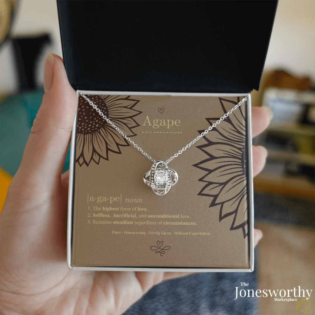 Agape Love Knot Necklace – The Highest Form of Love | Meaningful Gift for Her