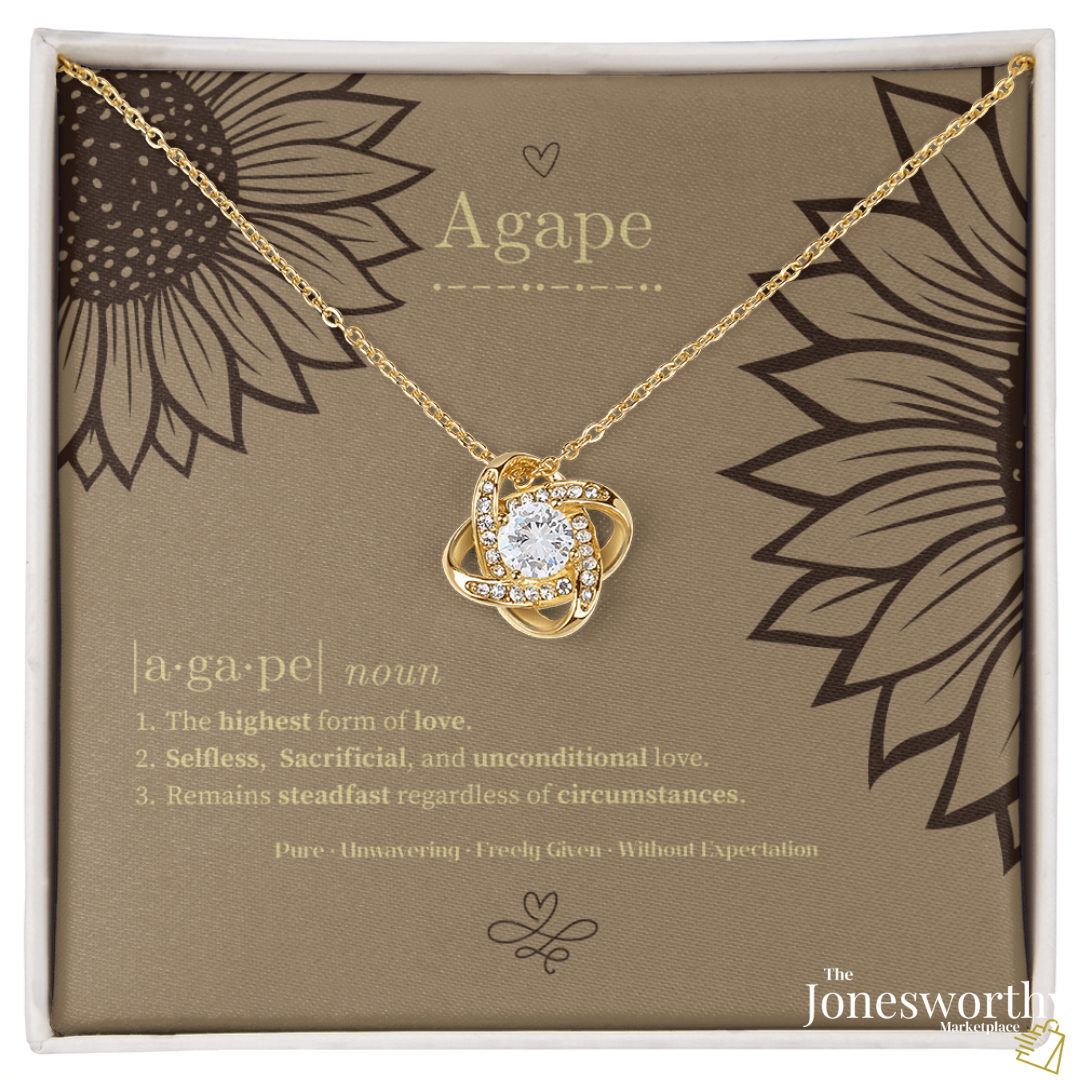 Agape Love Knot Necklace – The Highest Form of Love | Meaningful Gift for Her