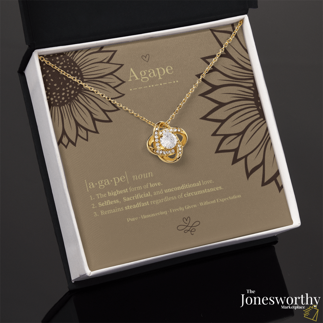 Agape Love Knot Necklace – The Highest Form of Love | Meaningful Gift for Her