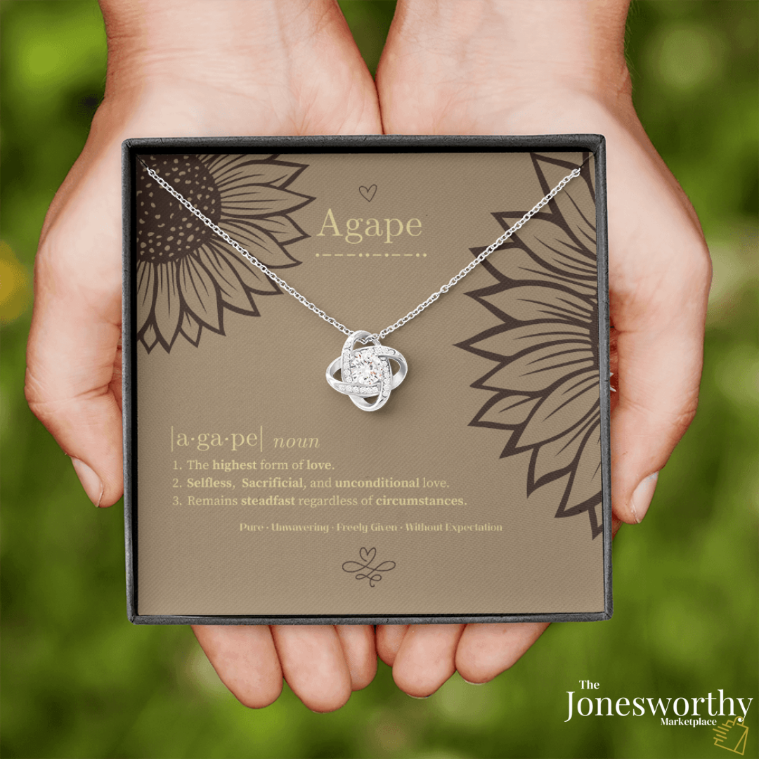 Agape Love Knot Necklace – The Highest Form of Love | Meaningful Gift for Her