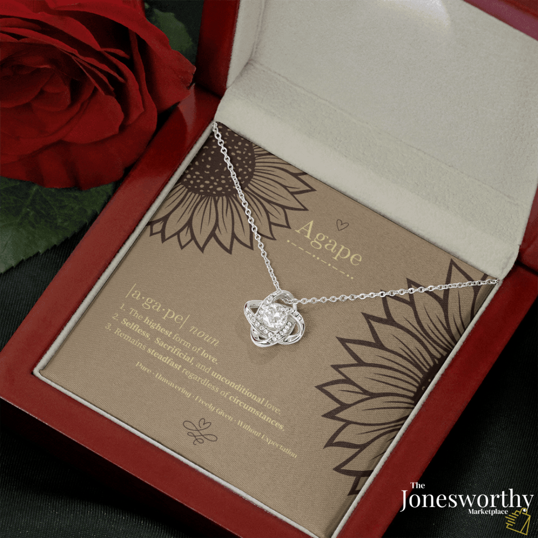 Agape Love Knot Necklace – The Highest Form of Love | Meaningful Gift for Her