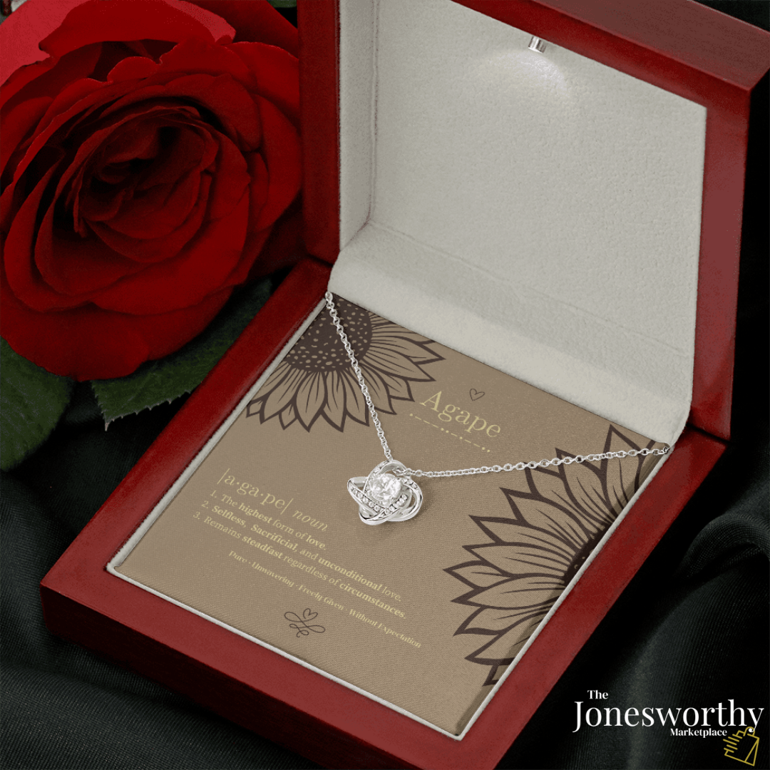 Agape Love Knot Necklace – The Highest Form of Love | Meaningful Gift for Her