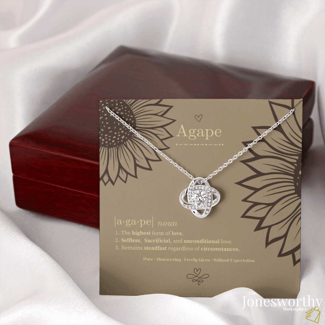Agape Love Knot Necklace – The Highest Form of Love | Meaningful Gift for Her