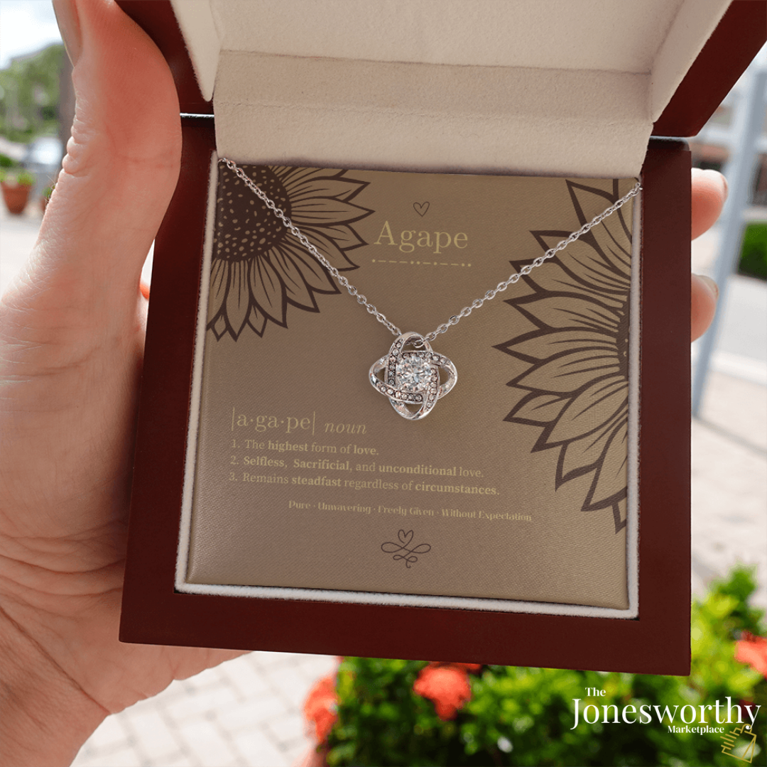 Agape Love Knot Necklace – The Highest Form of Love | Meaningful Gift for Her