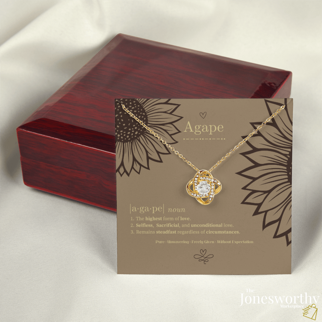 Agape Love Knot Necklace – The Highest Form of Love | Meaningful Gift for Her