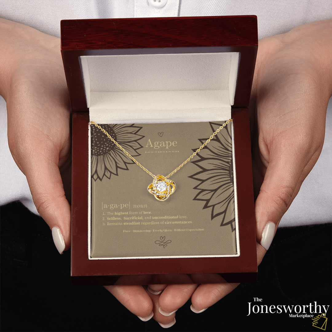 Agape Love Knot Necklace – The Highest Form of Love | Meaningful Gift for Her