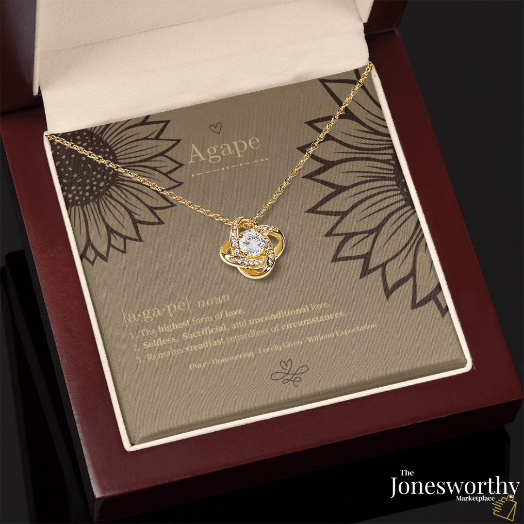 Agape Love Knot Necklace – The Highest Form of Love | Meaningful Gift for Her