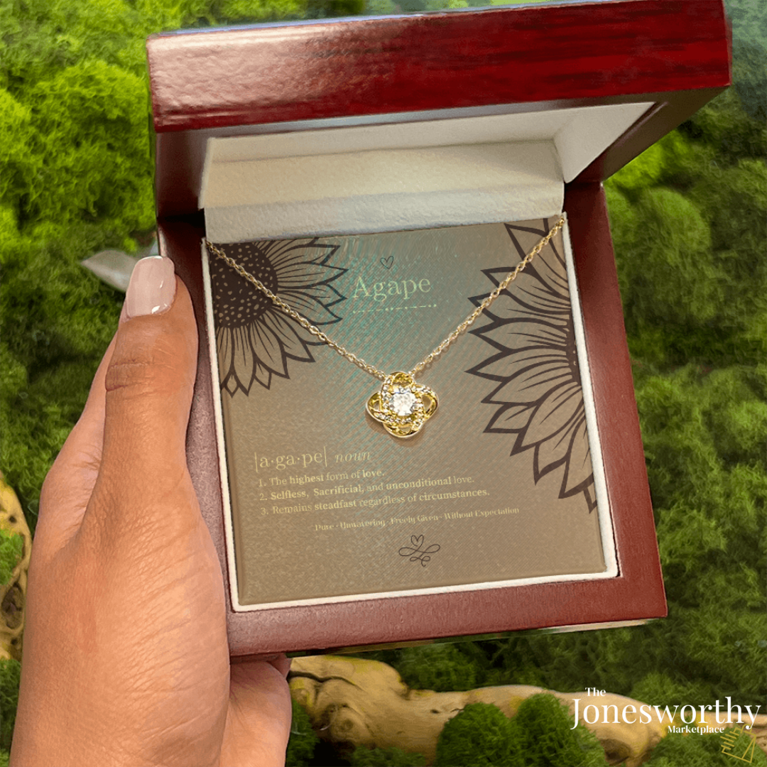 Agape Love Knot Necklace – The Highest Form of Love | Meaningful Gift for Her
