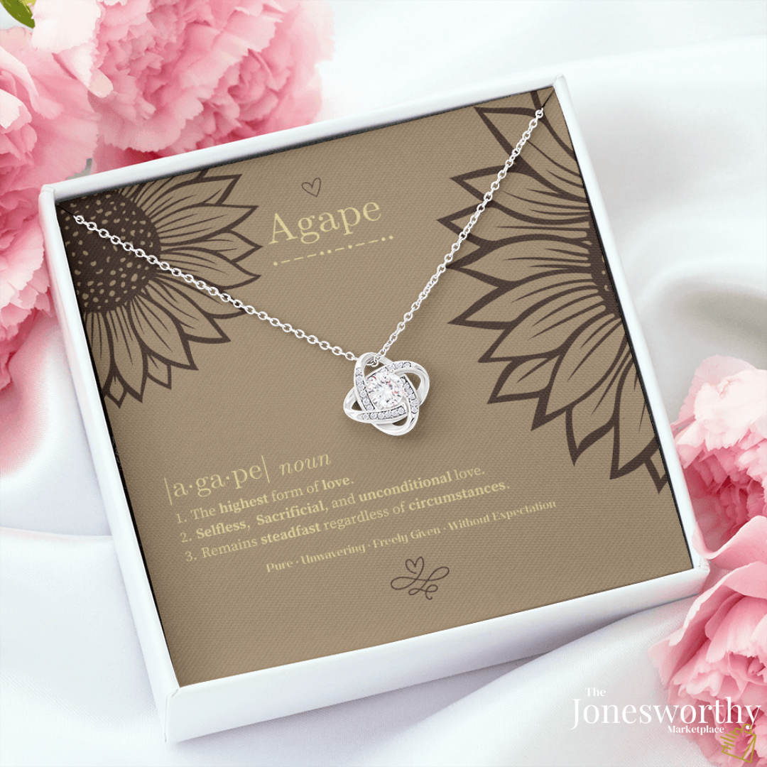 Agape Love Knot Necklace – The Highest Form of Love | Meaningful Gift for Her