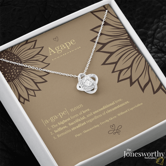 Agape Love Knot Necklace – The Highest Form of Love | Meaningful Gift for Her