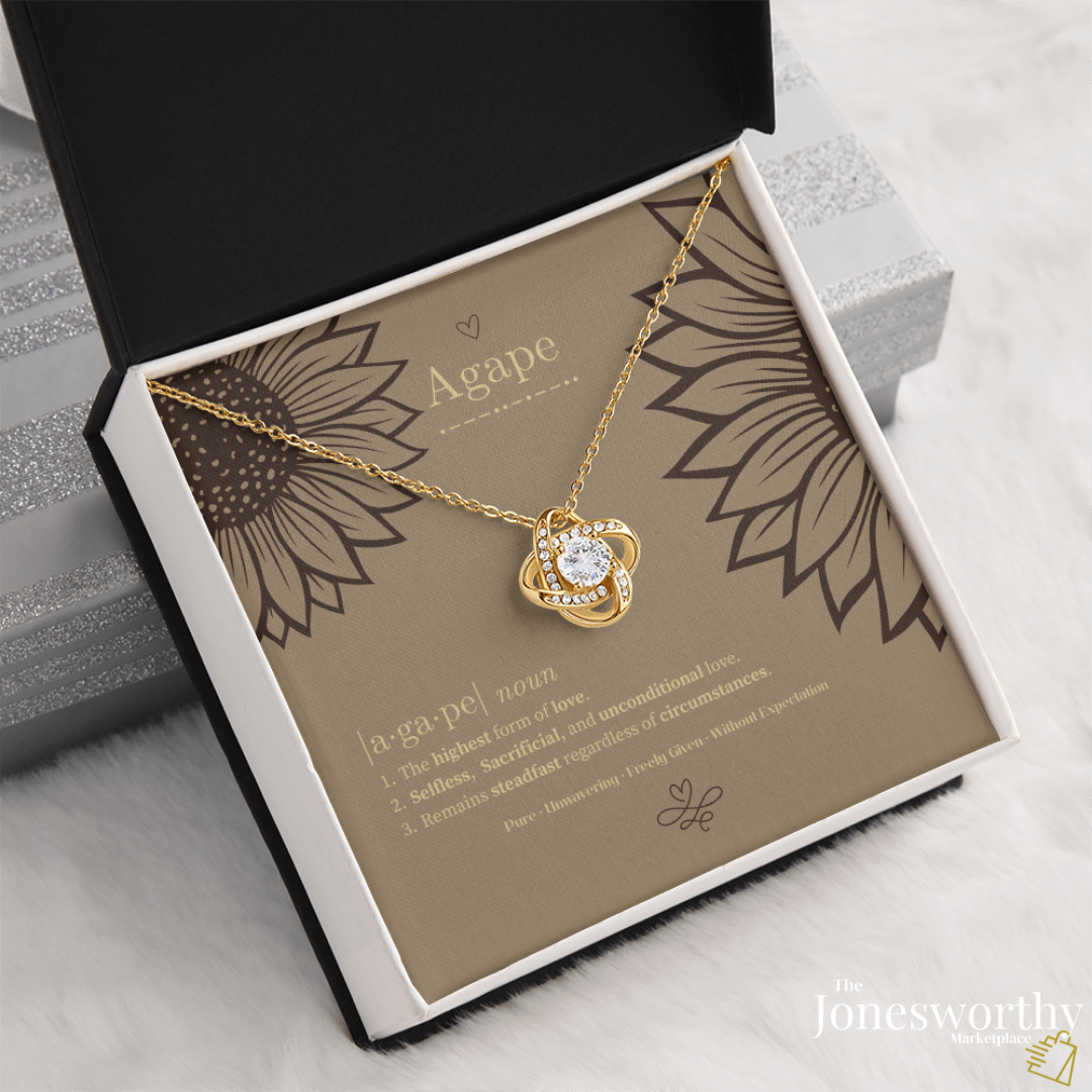 Agape Love Knot Necklace – The Highest Form of Love | Meaningful Gift for Her