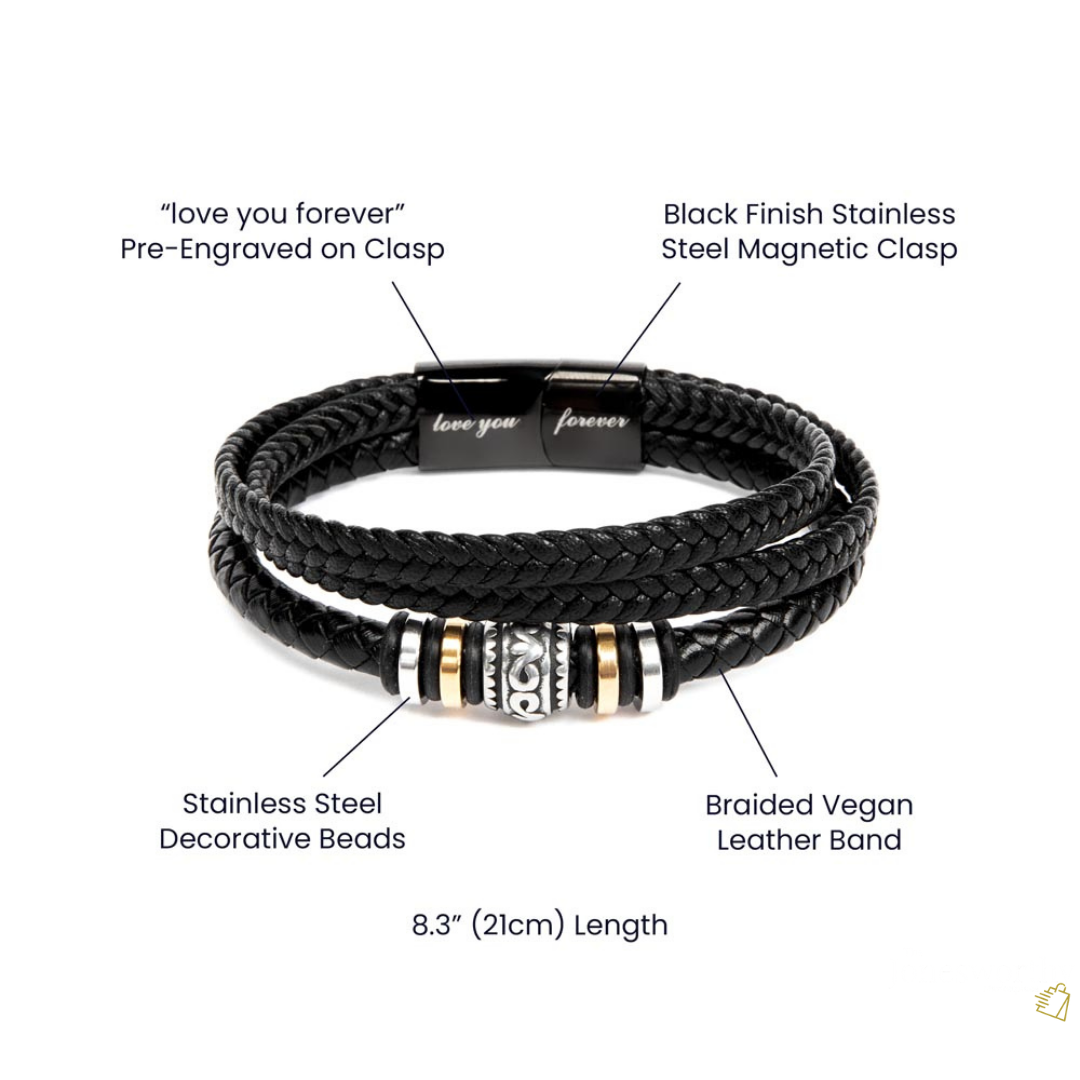 Agape Love “Love You Forever” Bracelet for Men – Meaningful Gift Symbolizing Unconditional Love