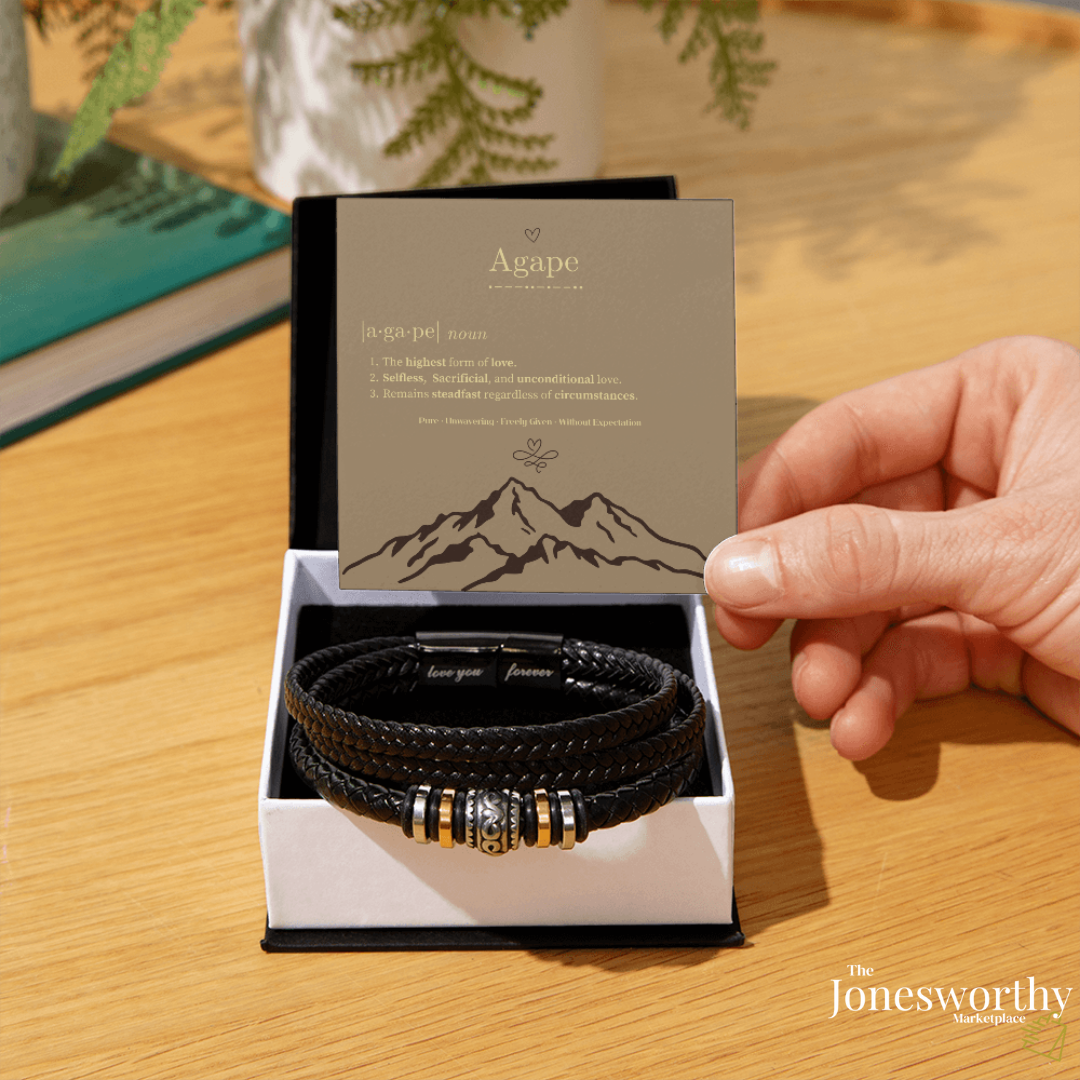 Agape Love “Love You Forever” Bracelet for Men – Meaningful Gift Symbolizing Unconditional Love