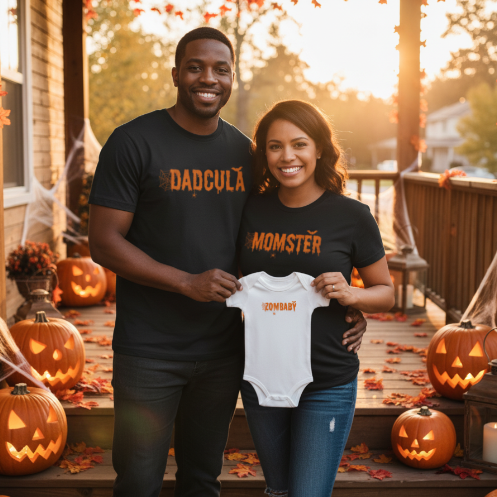 Family Halloween Shirts | Matching Family Halloween Outfits | Halloween Pregnancy Announcement | Baby's First Halloween