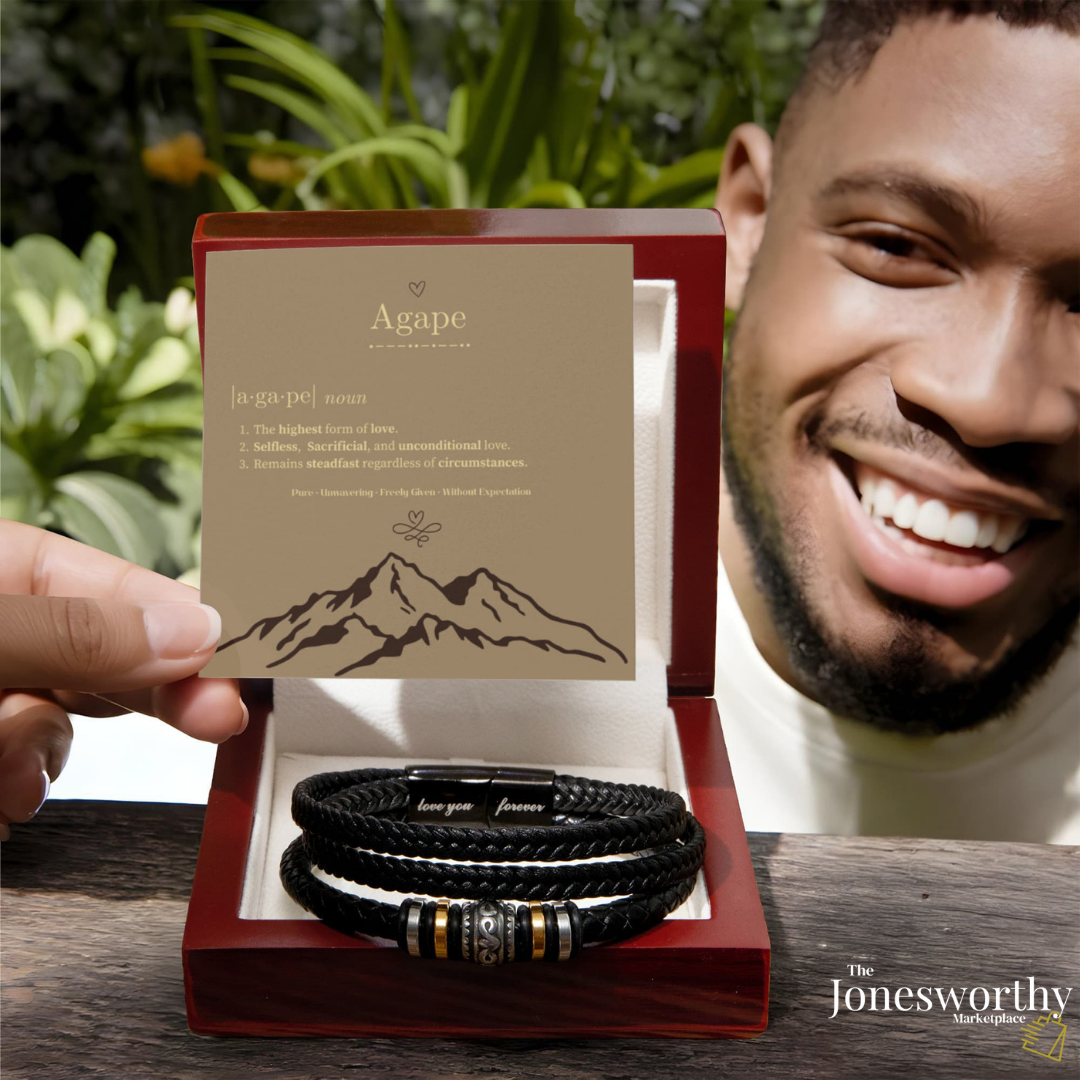 Agape Love “Love You Forever” Bracelet for Men – Meaningful Gift Symbolizing Unconditional Love