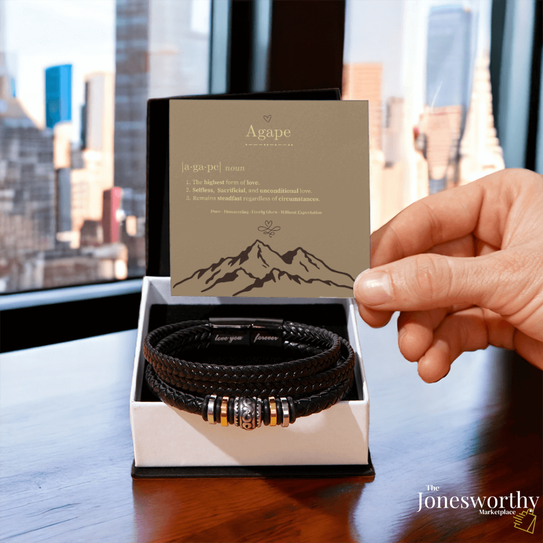 Agape Love “Love You Forever” Bracelet for Men – Meaningful Gift Symbolizing Unconditional Love