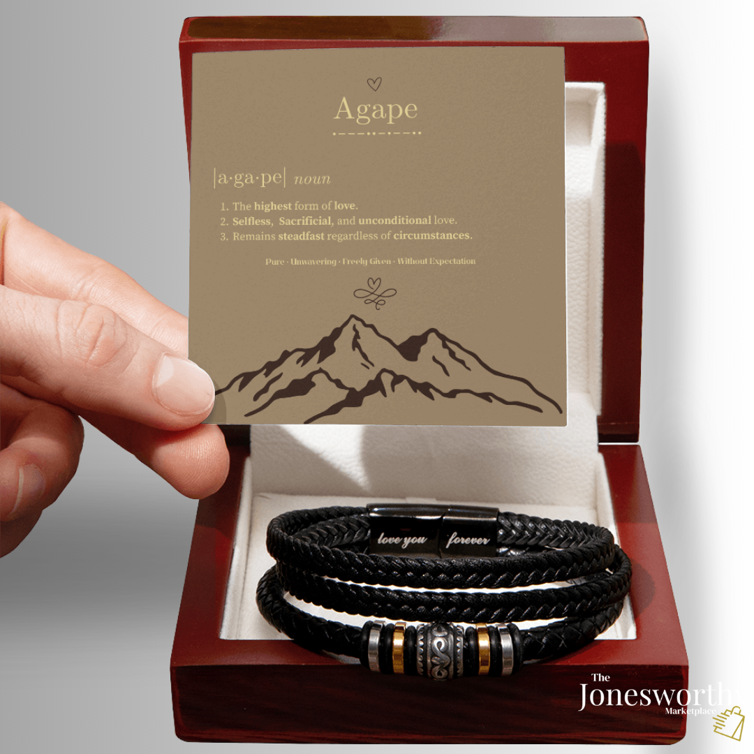 Agape Love “Love You Forever” Bracelet for Men – Meaningful Gift Symbolizing Unconditional Love