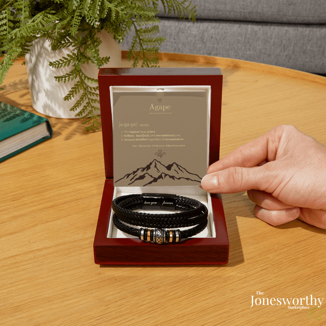 Agape Love “Love You Forever” Bracelet for Men – Meaningful Gift Symbolizing Unconditional Love