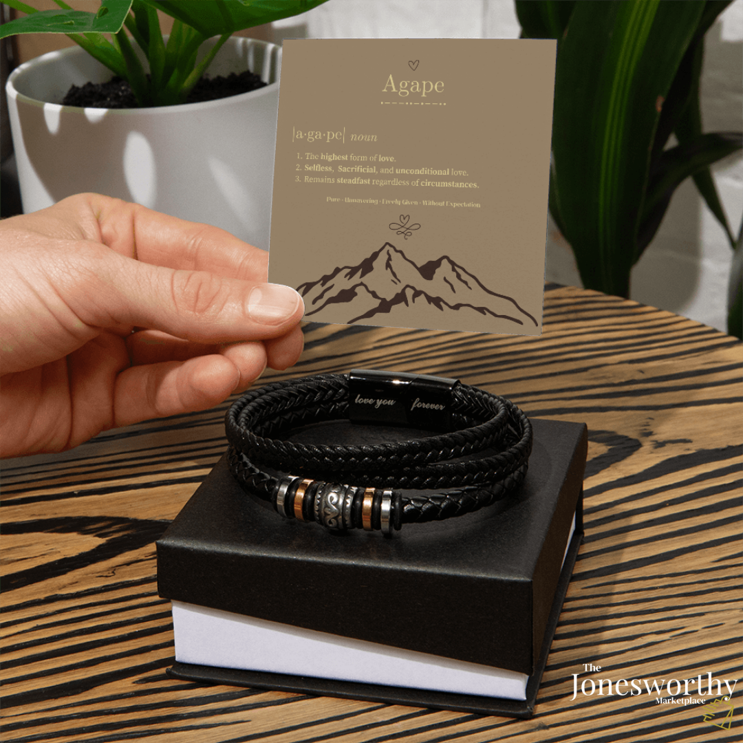 Agape Love “Love You Forever” Bracelet for Men – Meaningful Gift Symbolizing Unconditional Love