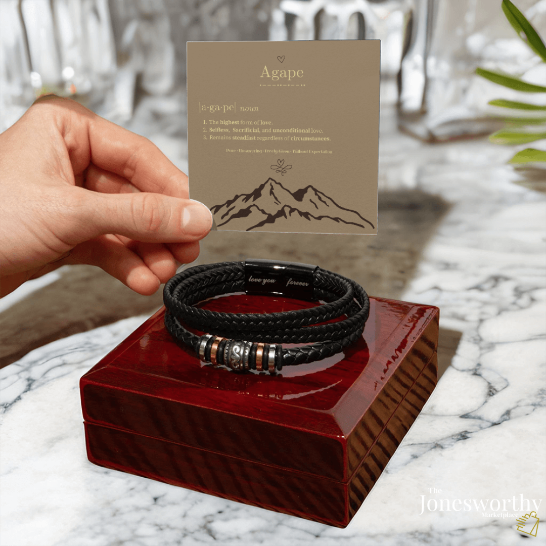 Agape Love “Love You Forever” Bracelet for Men – Meaningful Gift Symbolizing Unconditional Love