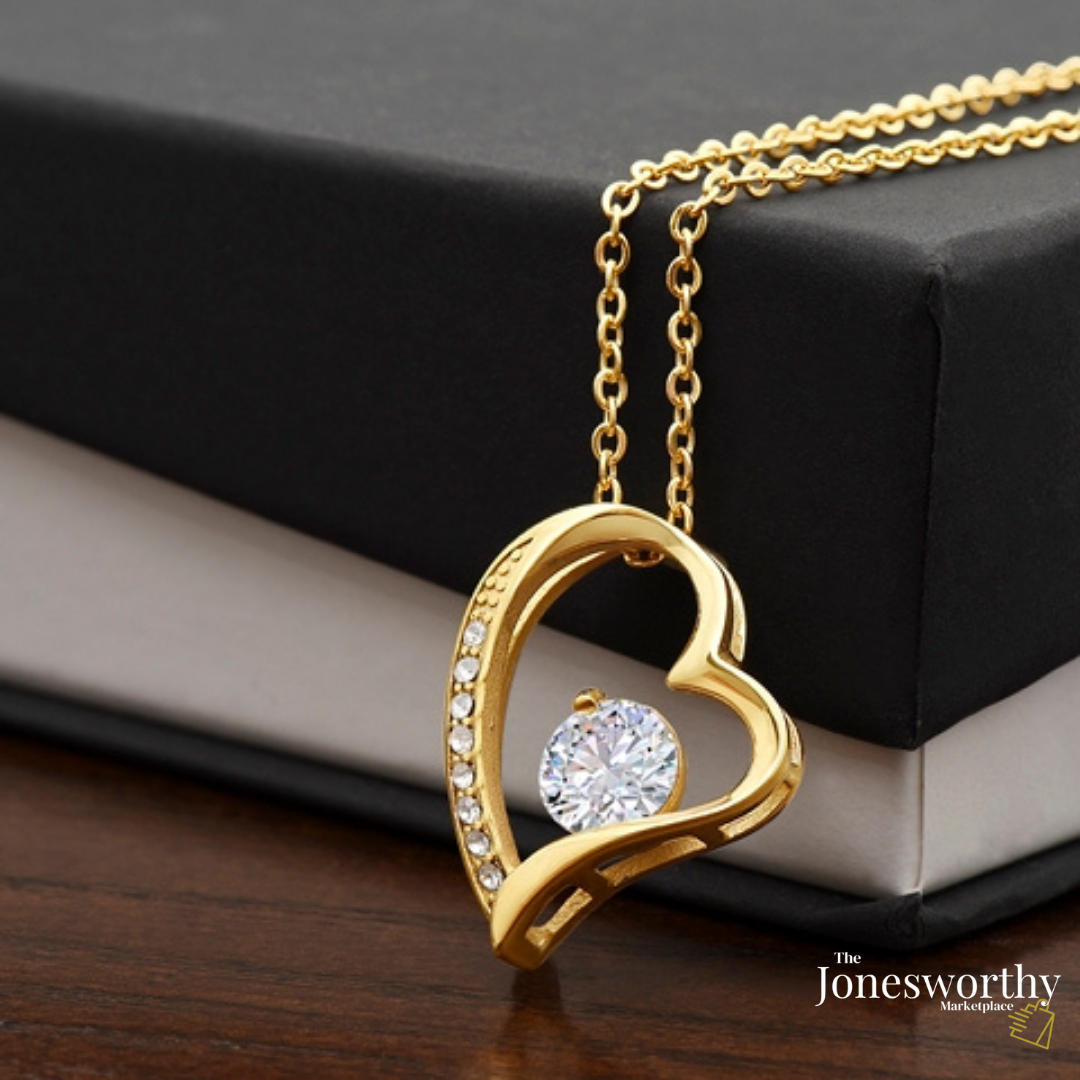 Forever Love Necklace Valentine's Day Gift for Her | Heart Pendant Necklace