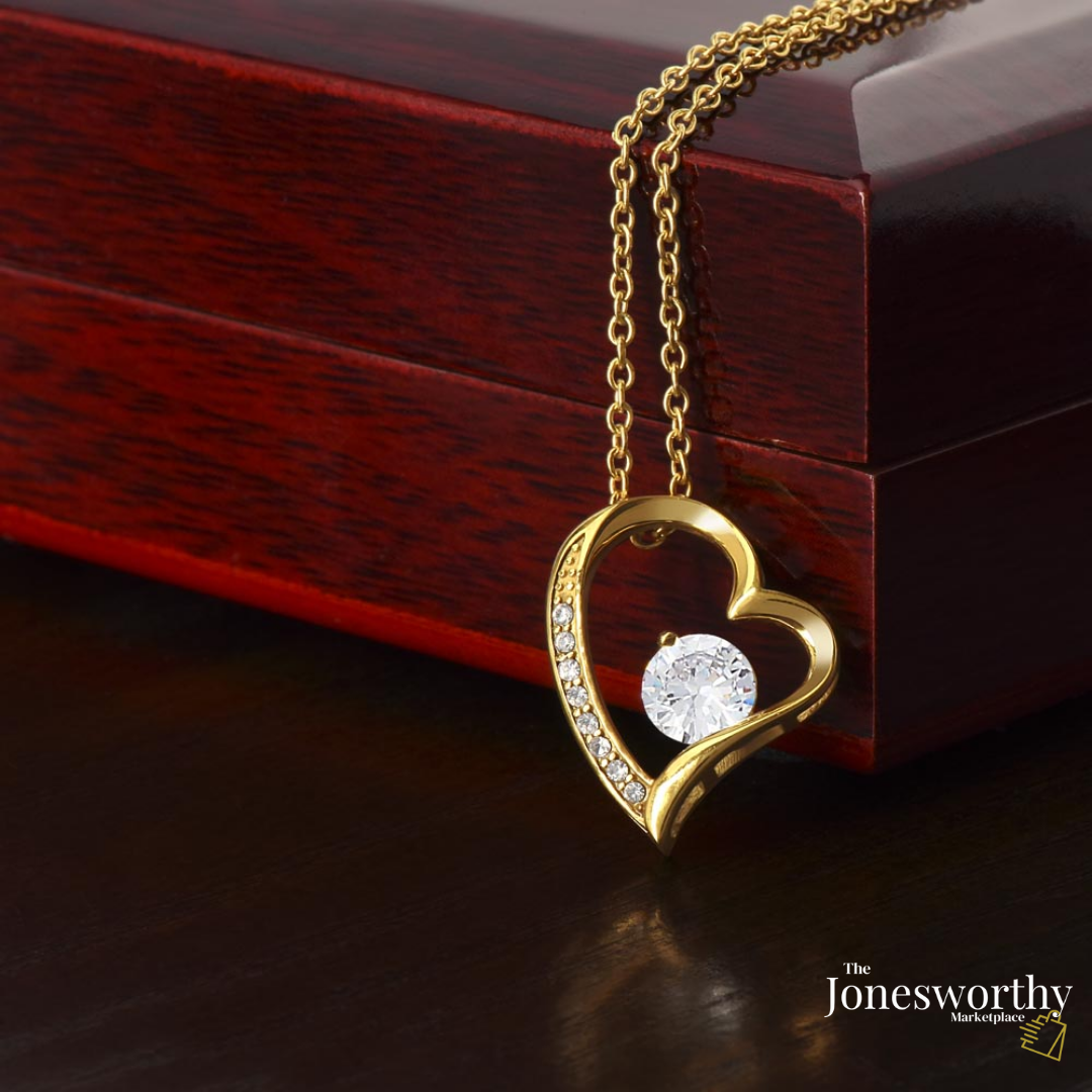 Forever Love Necklace Valentine's Day Gift for Her | Heart Pendant Necklace