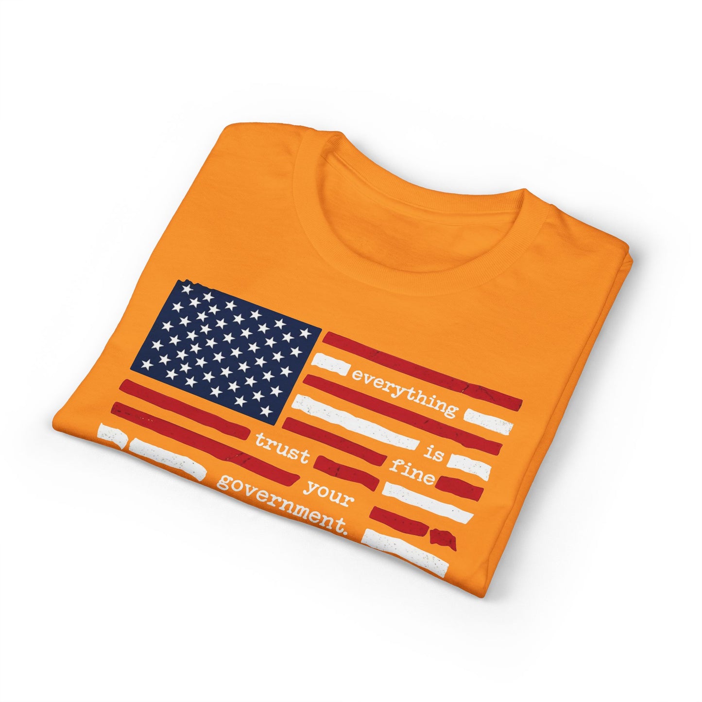 Everything Is Fine Trust Your Government Shirt | Patriotic Flag Tee | Gildan 8000 DryBlend® Unisex T-Shirt