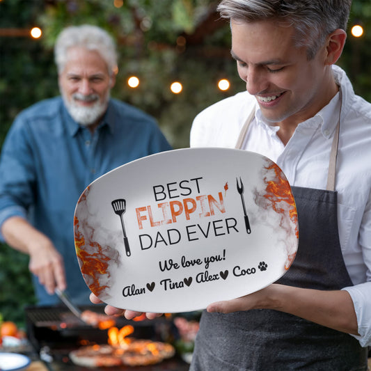 Best Flippin’ Dad Ever | Personalized Grill -Boss Platter
