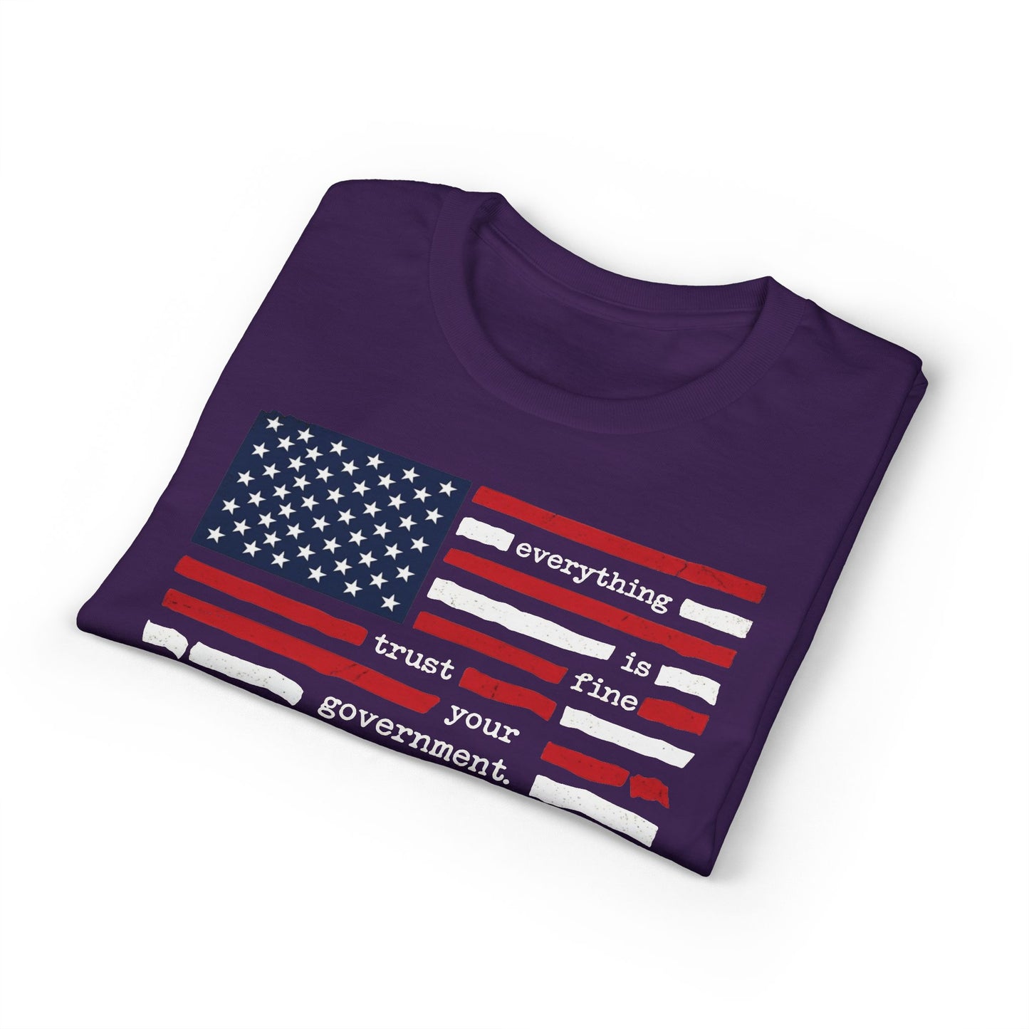 Everything Is Fine Trust Your Government Shirt | Patriotic Flag Tee | Gildan 8000 DryBlend® Unisex T-Shirt
