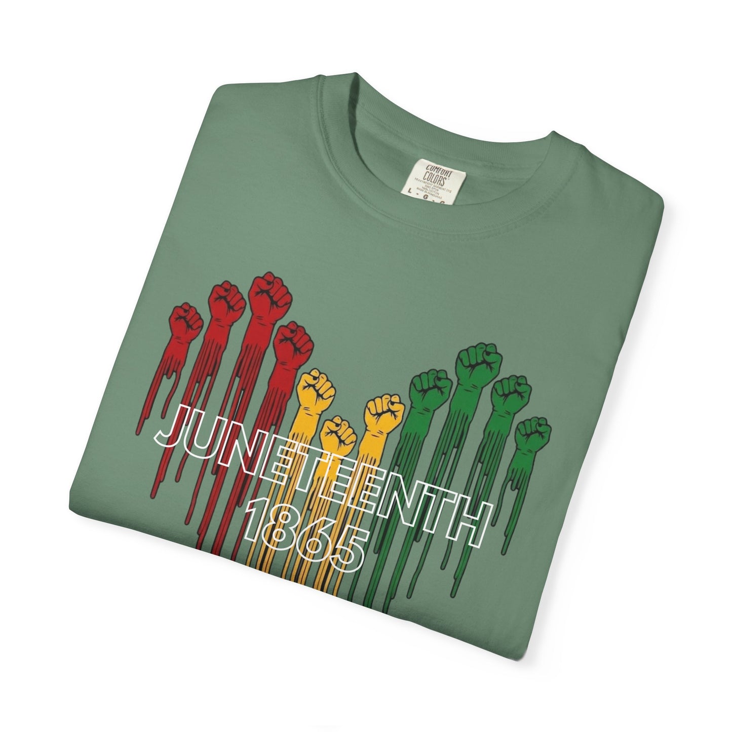 Juneteenth 1865 Shirt | Freedom Fist Heart Tee | Juneteenth Celebration Shirt | Comfort Colors® 1717