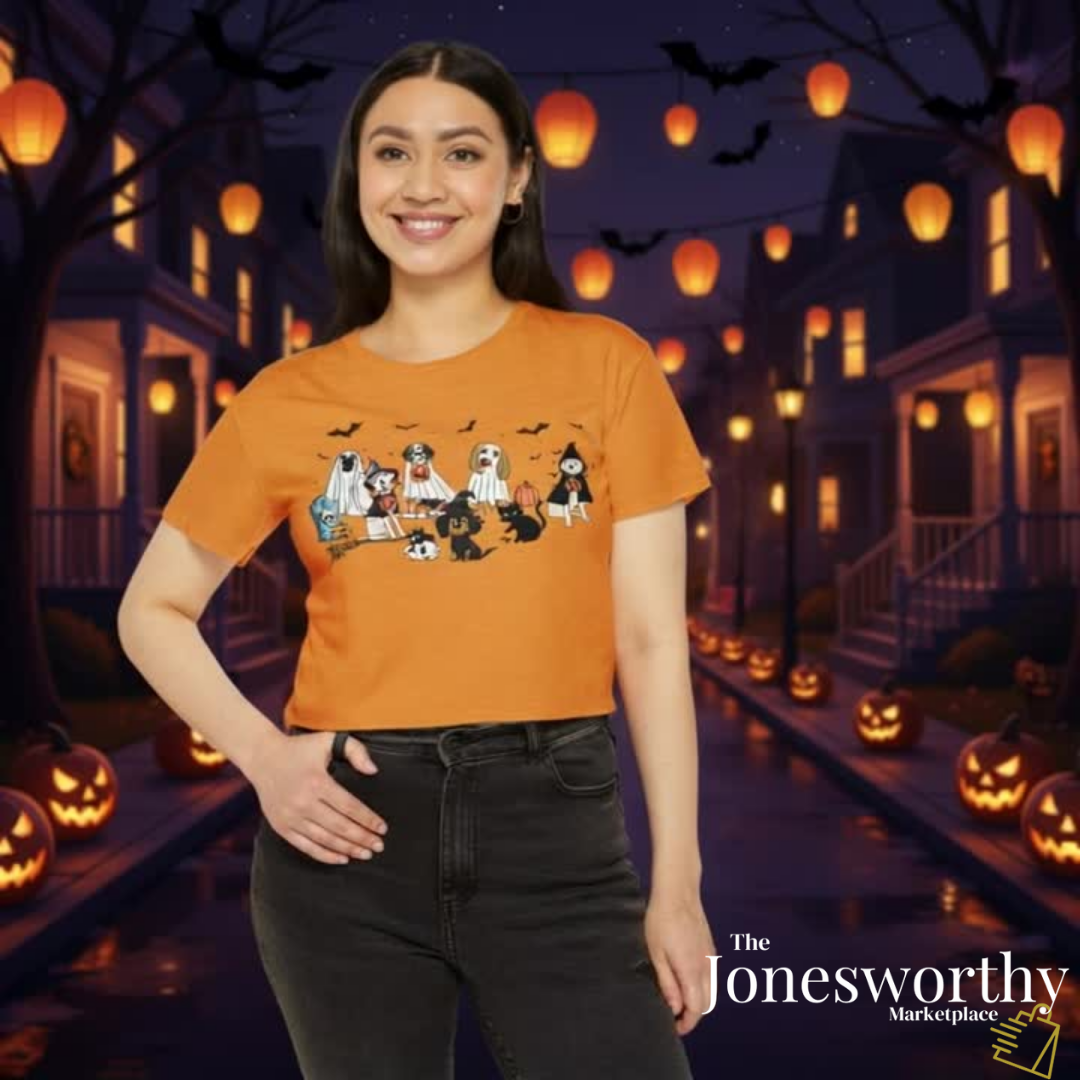 Cute Ghost Dogs Halloween Shirts, Sweatshirts, Hoodies, Crop Tops & Onesies | Dog Lovers Halloween Gift for the Whole Family