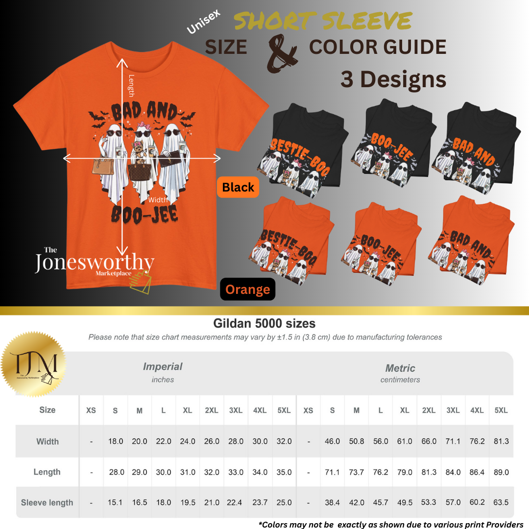 Funny Halloween Ghost Shirt | Boo-JEE Ghost Shirt | Best Friends and Baddies, Halloween Party Costume