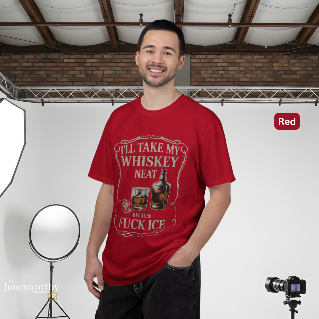 Whiskey Neat Comfort Colors Tee | FUCK ICE Protest Shirt, Free Speech