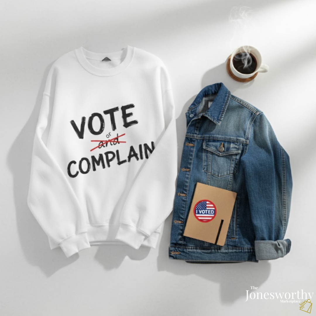 Vote or Complain Shirt – Unisex Tee, V-Neck, Sweatshirt, or Hoodie | Political Graphic Tee | Civic Engagement Shirt