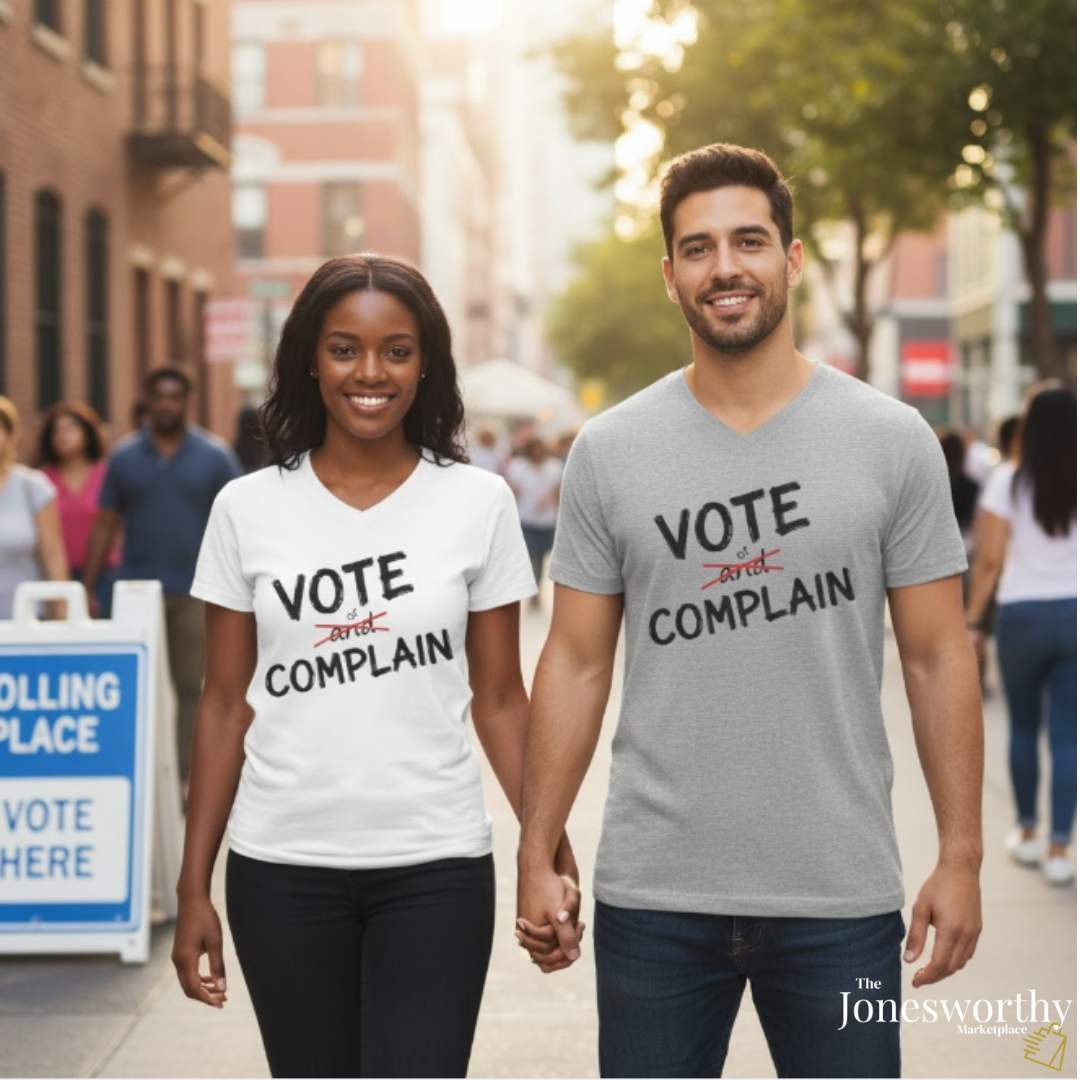 Vote or Complain Shirt – Unisex Tee, V-Neck, Sweatshirt, or Hoodie | Political Graphic Tee | Civic Engagement Shirt