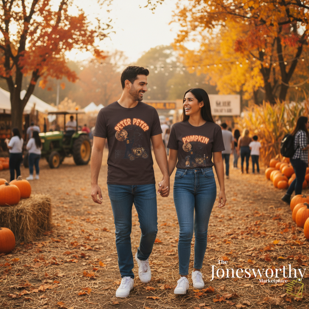 Funny Couples Halloween Shirts | Peter Peter Pumpkin Eater T-Shirts | Vintage Retro Horror Graphic Tees