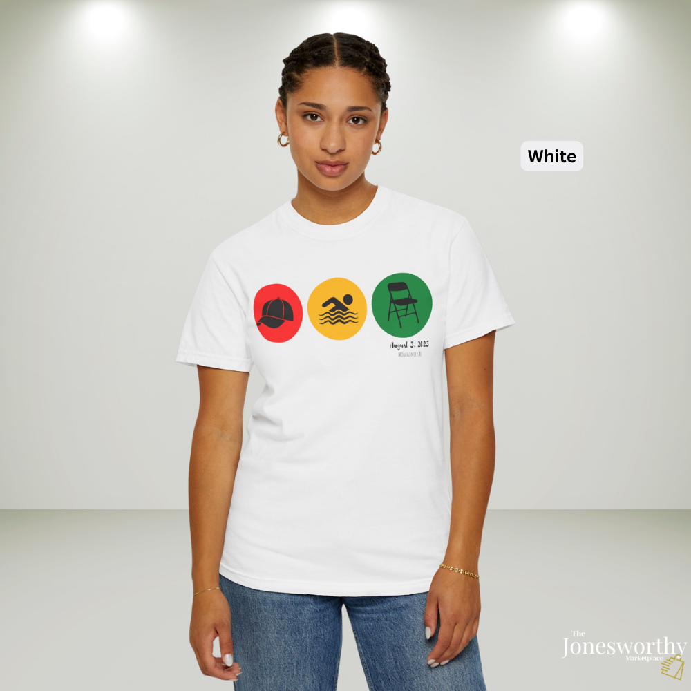 Montgomery Riverfront Brawl Icons Shirt | Hat Swimmer Chair Tee | Black Culture Unity Shirt | Unisex Dry-Blend Gildan 8000