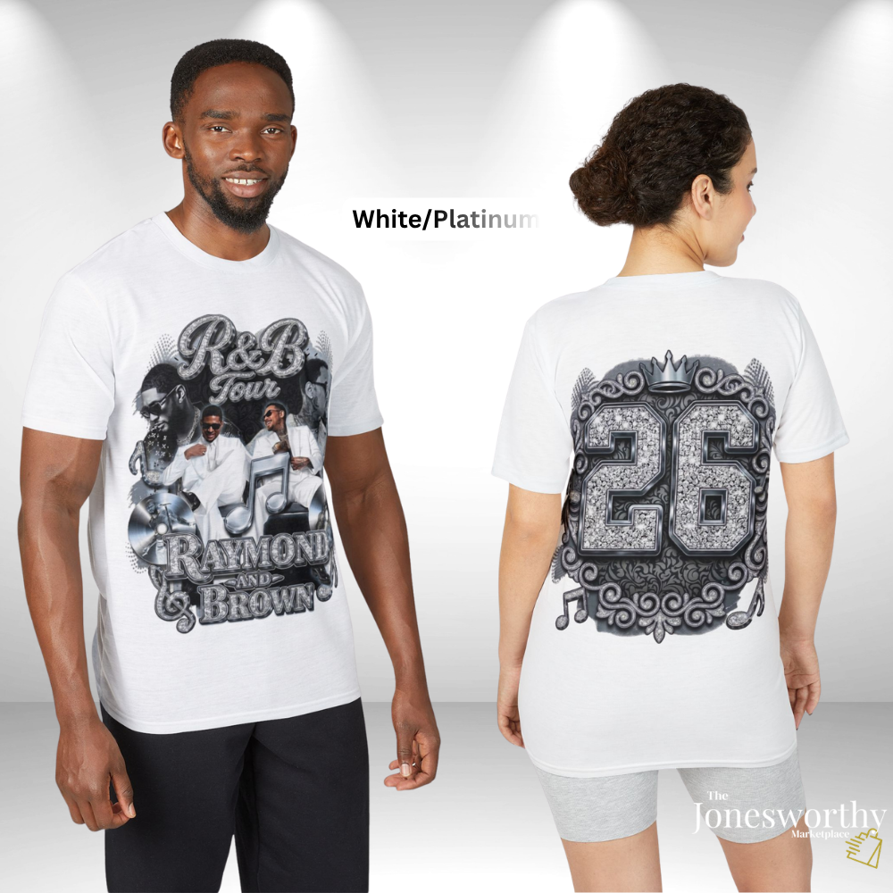 R&B World Tour 2026 Inspired Graphic T-Shirt | Chris Brown - Usher Concert Shirt