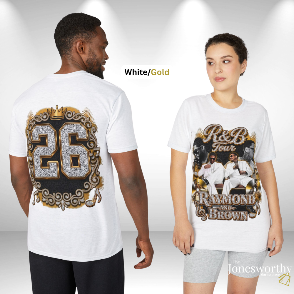 R&B World Tour 2026 Inspired Graphic T-Shirt | Chris Brown - Usher Concert Shirt