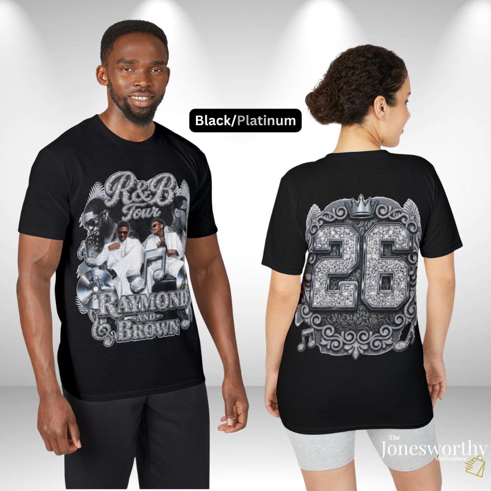 R&B World Tour 2026 Inspired Graphic T-Shirt | Chris Brown - Usher Concert Shirt