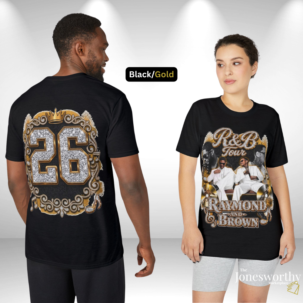 R&B World Tour 2026 Inspired Graphic T-Shirt | Chris Brown - Usher Concert Shirt