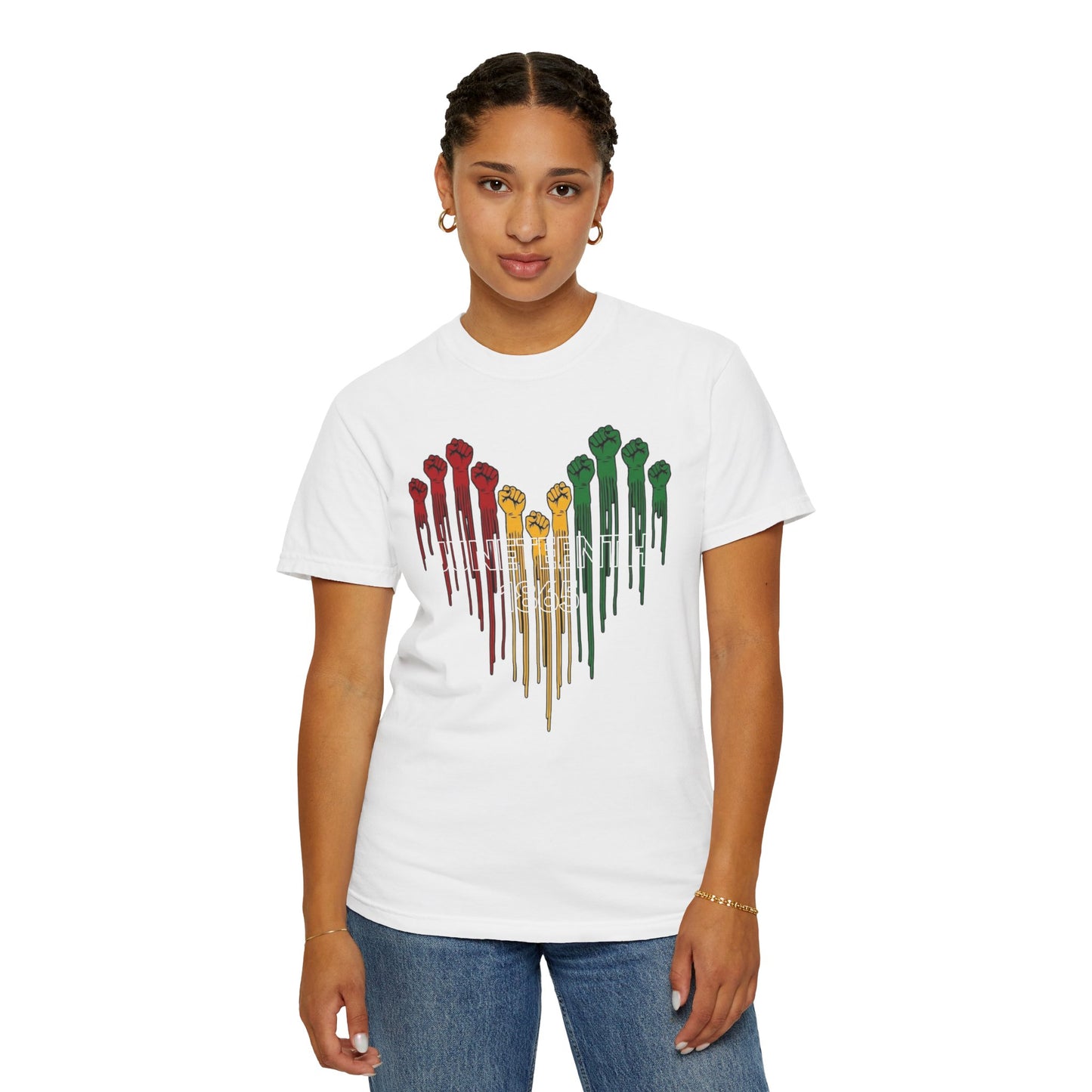 Juneteenth 1865 Shirt | Freedom Fist Heart Tee | Juneteenth Celebration Shirt | Comfort Colors® 1717