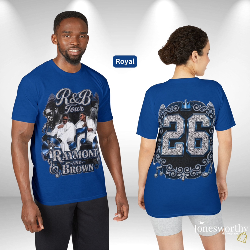 R&B World Tour 2026 Inspired Graphic T-Shirt | Chris Brown - Usher Concert Shirt