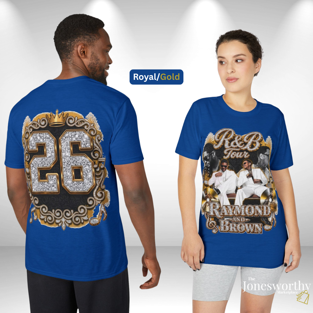 R&B World Tour 2026 Inspired Graphic T-Shirt | Chris Brown - Usher Concert Shirt
