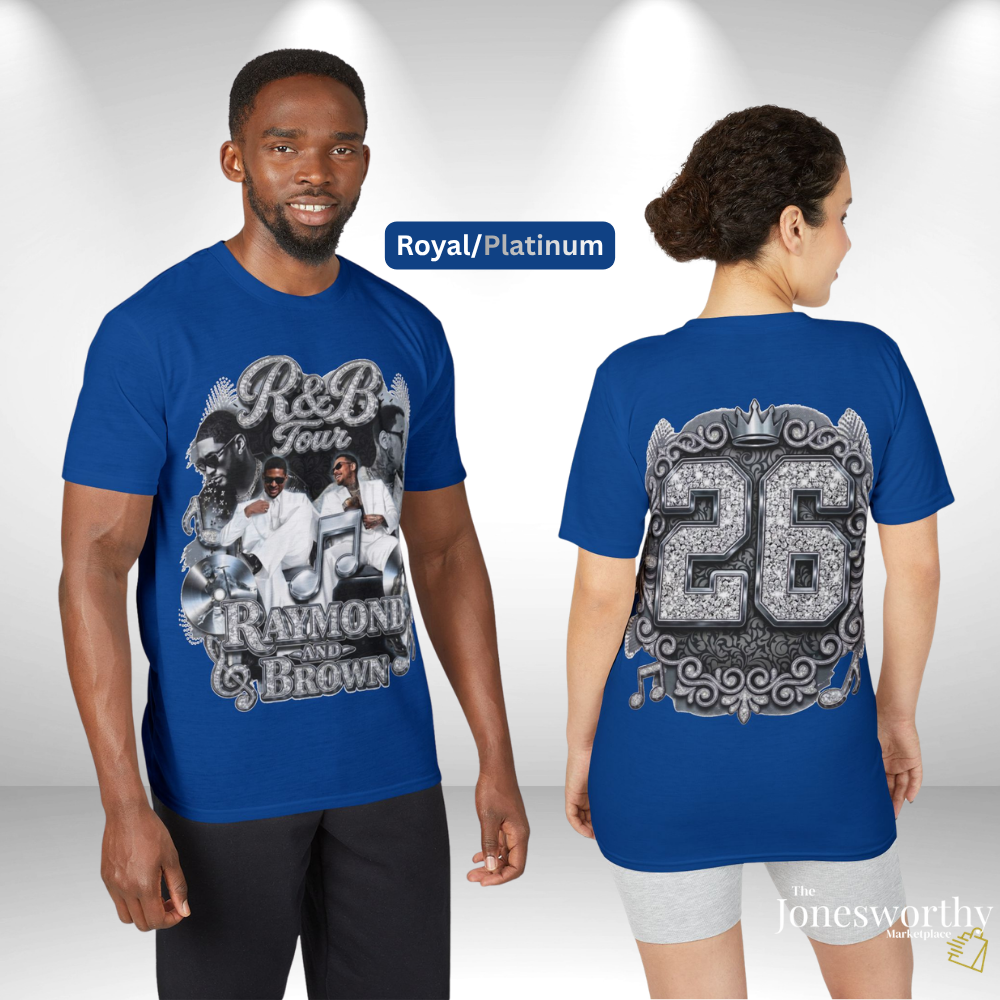 R&B World Tour 2026 Inspired Graphic T-Shirt | Chris Brown - Usher Concert Shirt