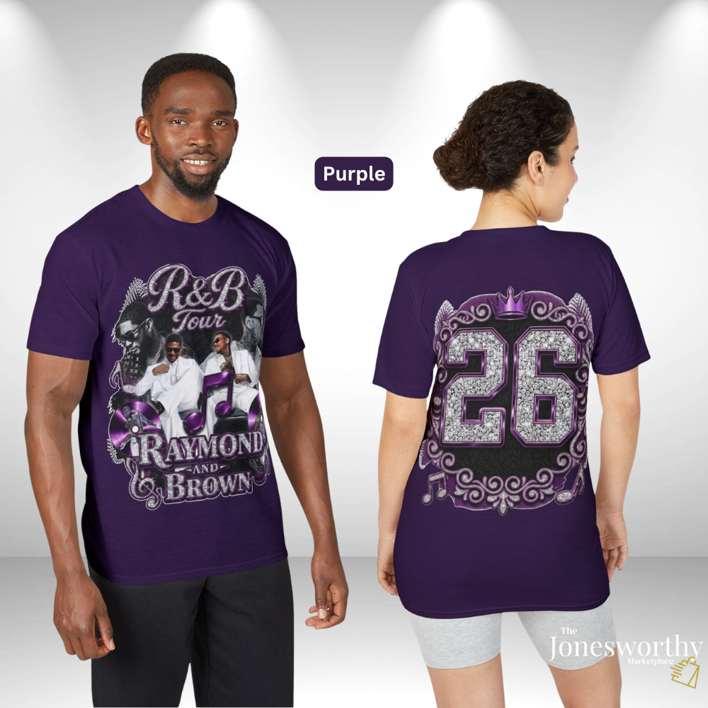 R&B World Tour 2026 Inspired Graphic T-Shirt | Chris Brown - Usher Concert Shirt