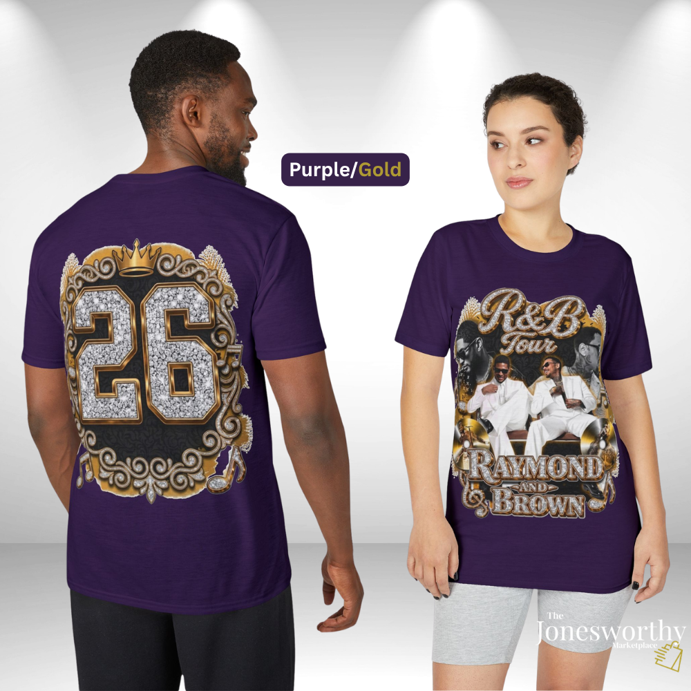 R&B World Tour 2026 Inspired Graphic T-Shirt | Chris Brown - Usher Concert Shirt