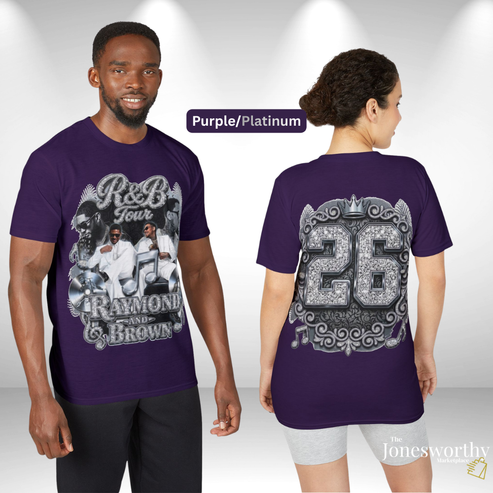 R&B World Tour 2026 Inspired Graphic T-Shirt | Chris Brown - Usher Concert Shirt