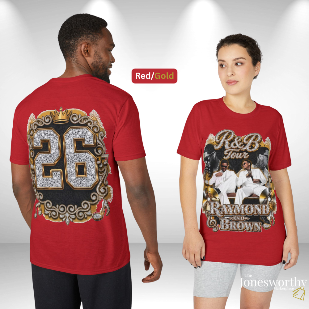 R&B World Tour 2026 Inspired Graphic T-Shirt | Chris Brown - Usher Concert Shirt